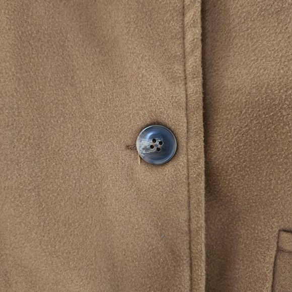 Forever 21 Tan Faux Fur Collar Brown Peacoat L Double Breasted Y2K Fall Winter - Picture 6 of 15